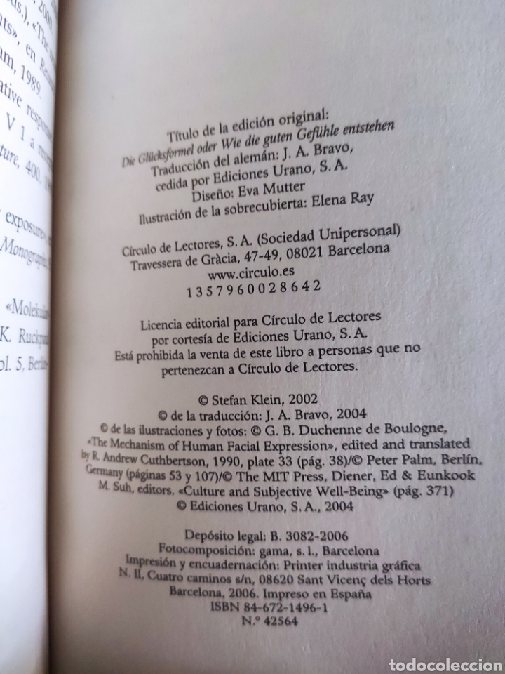 Libros: La F&oacute;rmula de la Felicidad. Stefan Klein - Foto 3
