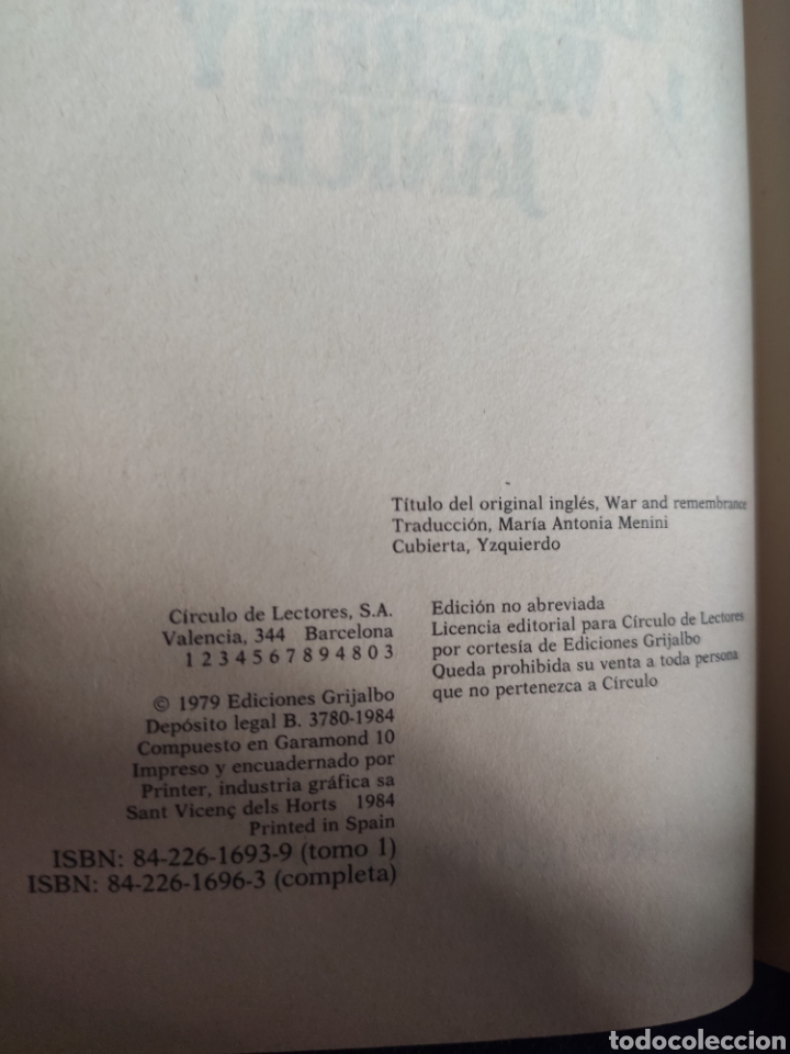 Libros: Tormentas de Guerra. 1 Warren y Janice. Herman Wouk - Foto 3