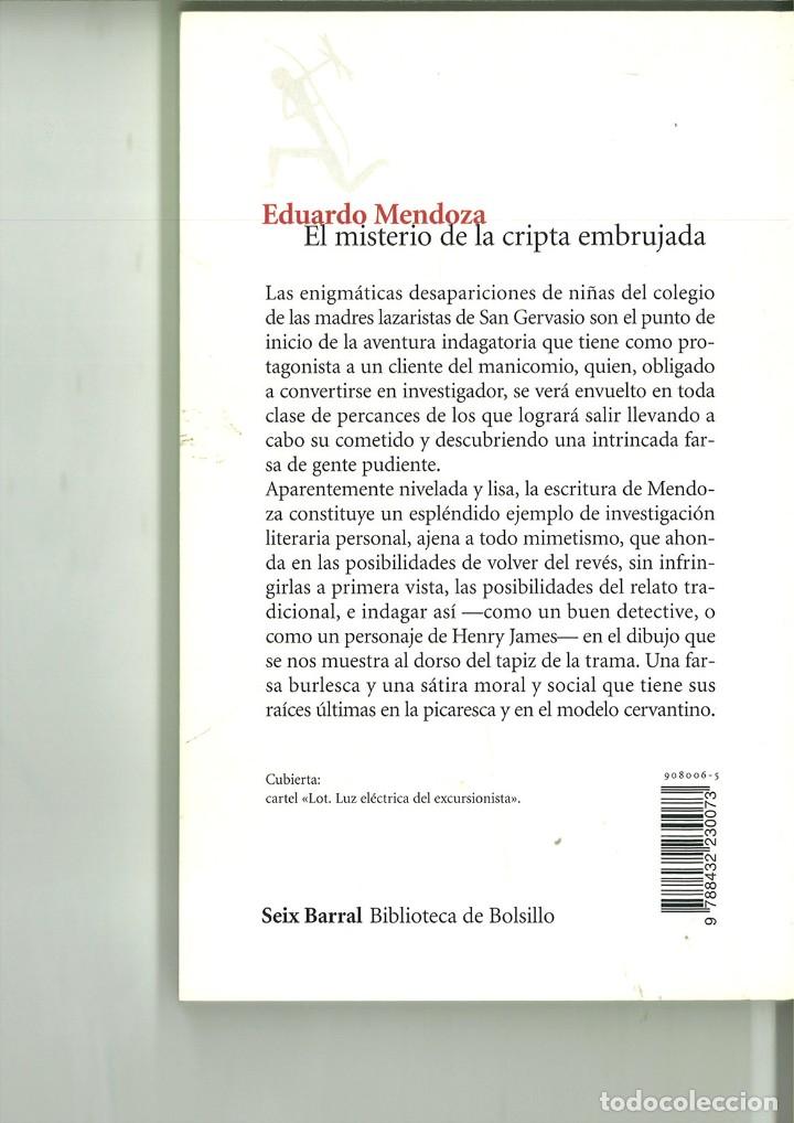 Libros: EL MISTERIO DE LA CRIPTA EMBRUJADA. Eduardo Mendoza - Foto 2