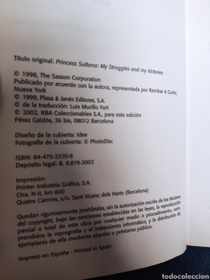 Libros: Las Cadenas de Sultana. Jean Sasson - Foto 3