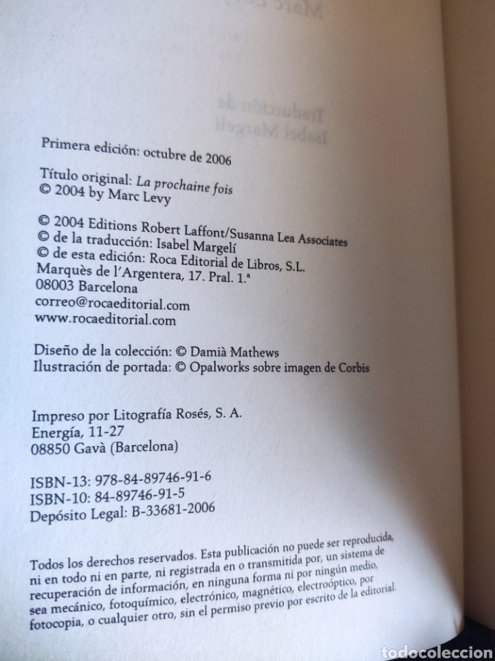 Libros: La Pr&oacute;xima Vez. Marc Levy - Foto 3
