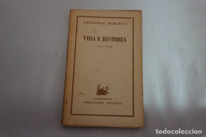 Libros: 15-C / COLECCION AUSTRAL / VIDA E HISTORIA - GREGORIO MARA&Ntilde;ON - Foto 1