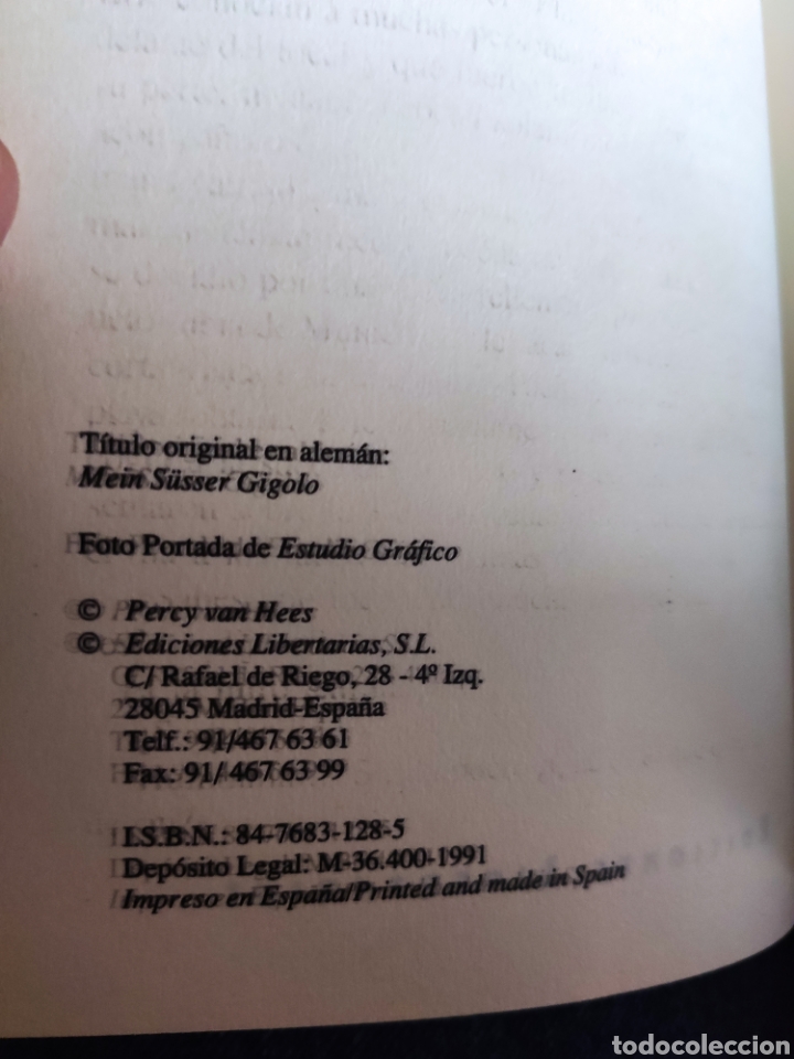 Libros: Mi Dulce Gigol&oacute;. Percy Van Hees. - Foto 3