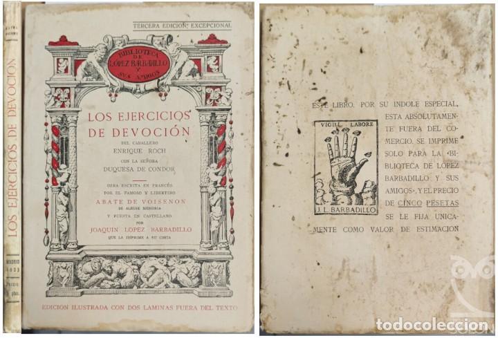 Libros: Los ejercicios de devoci&oacute;n del caballero Enrique Roch con la se&ntilde;ora Duquesa de Condor - Abate de Voi - Foto 1