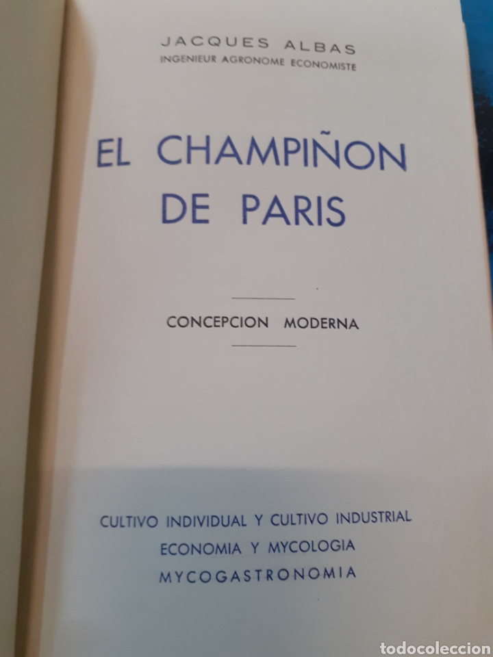 Libros: EL CHAMPI&Ntilde;ON DE PARIS. Concepci&oacute;n moderna - ALBAS, Jacques - Foto 2