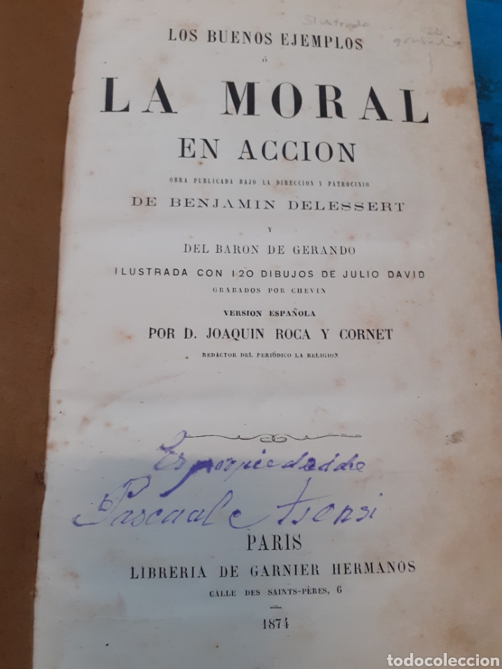 Libros: LOS BUENOS EJEMPLOS o LA MORAL EN ACCION - DELESSERT, Benjamin y GERANDO Baron de - Foto 1