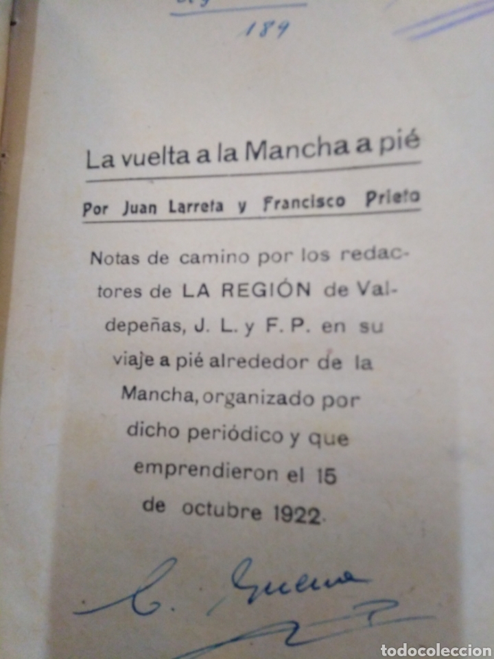 Libros: LA VUELTA A LA MANCHA A PIE - LARRETA, Juan y PRIETO, Francisco - Foto 3
