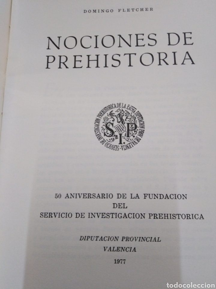 Libros: NOCIONES DE PREHISTORIA - FLETCHER, Domingo - Foto 2