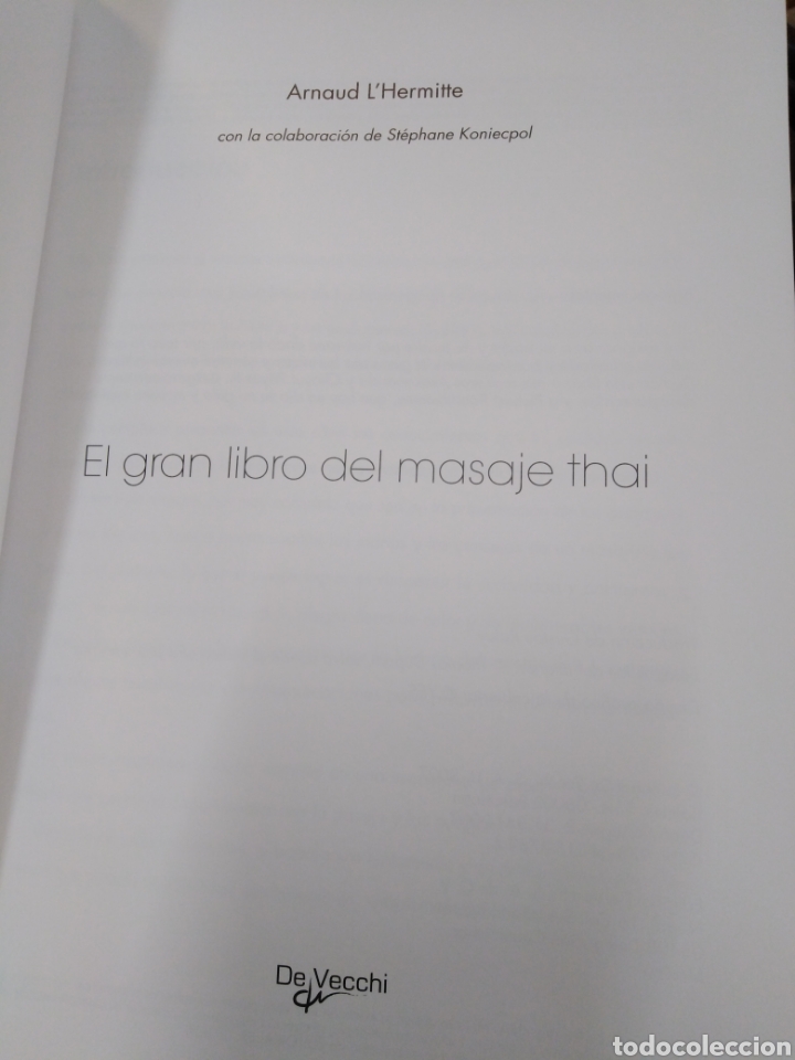 Libros: EL GRAN LIBRO DEL MASAJE THAI - L HERMITTE,Arnaud - Foto 2