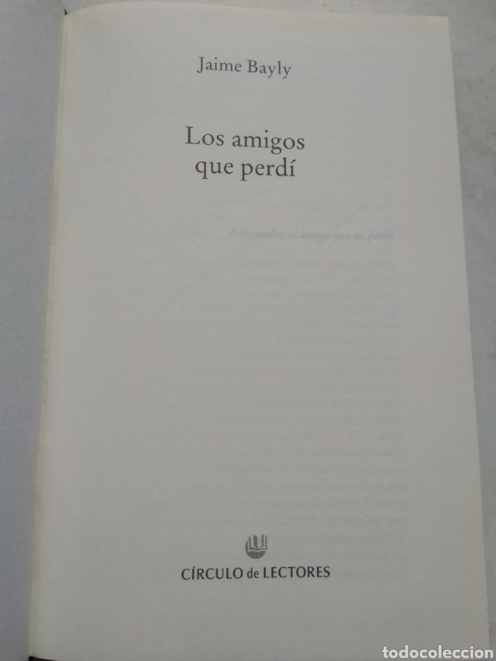 Libros: LOS AMIGO QUE PERD&Iacute;/JAIME BAYLY - Foto 3
