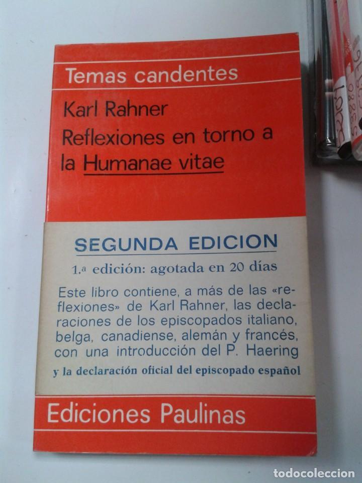 Libros: Reflexiones en torno a la humanae vitae. Karl Rahner. - Foto 1