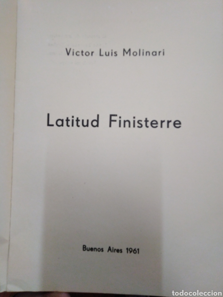 Libros: LATITUD FINISTERRE - MOLINARI, V&iacute;ctor L. - Foto 3