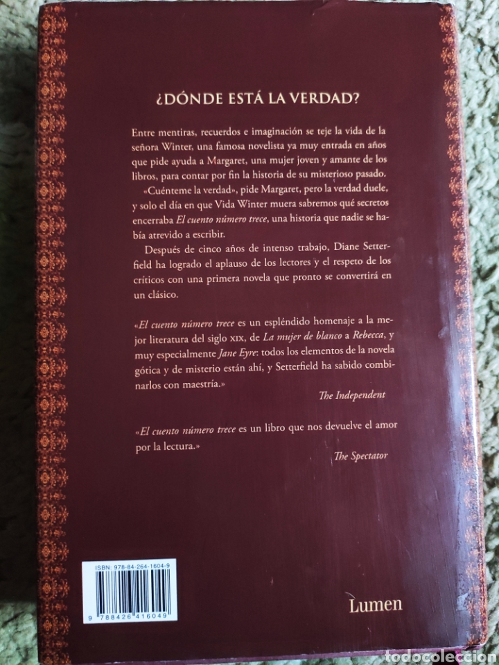 Libros: El Cuento N&uacute;mero Trece. Diane Setterfield TAPAS DURAS - Foto 2