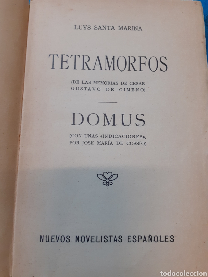Libros: TETRAMORFOS.1&ordf; Edici&oacute;n - SANTA MARINA, Luis - Foto 4