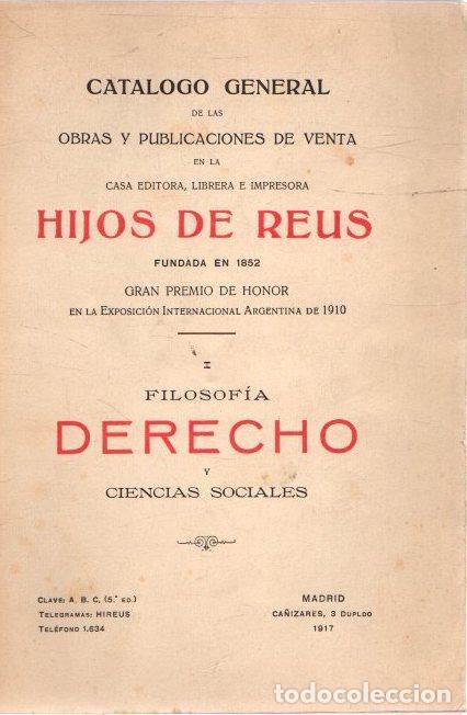 Libros: Cat&aacute;logo general de las obras y publicaciones de venta en la casa editora, librera e impresora Hijos - Foto 1