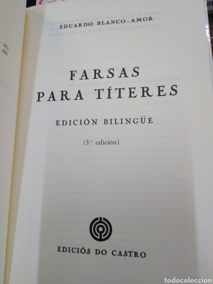 Libros: FARSAS PARA TITERES - BLANCO AMOR, Eduardo - Foto 3