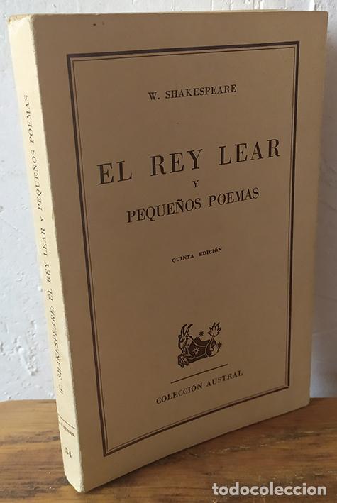 Libros: EL REY LEAR Y PEQUE&Ntilde;OS POEMAS - WILLIAM SHAKESPEARE - Foto 1