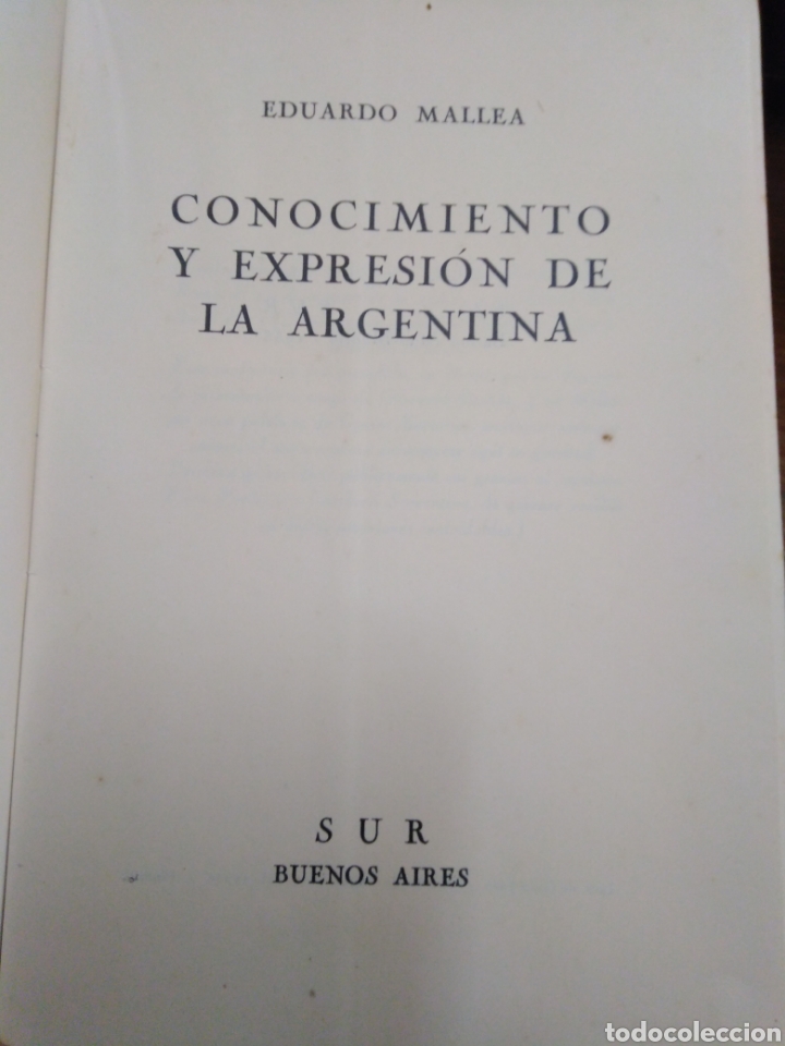 Libros: CONOCIMIENTO Y EXPRESION DE LA ARGENTINA - MAELLA, Eduardo - Foto 2