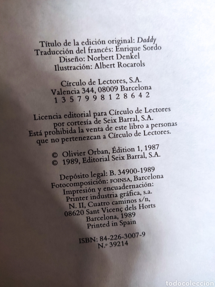 Libros: Daddy. Loup Durand TAPAS DURAS - Foto 3