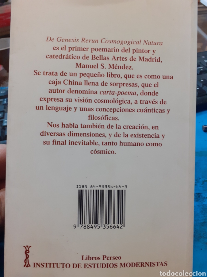 Libros: DE GENESIS RERUN COSMOGOGICAL NATURA - MENDEZ, M. S. - Foto 2