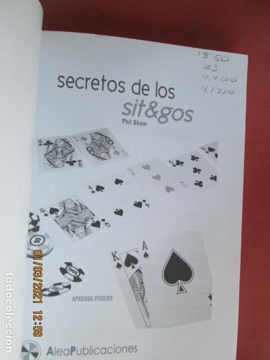 Libros: SECRETOS DE LOS SIT&GOS - PHIL SHAW - APRENDA P&Oacute;QUER - 2010. - Foto 6