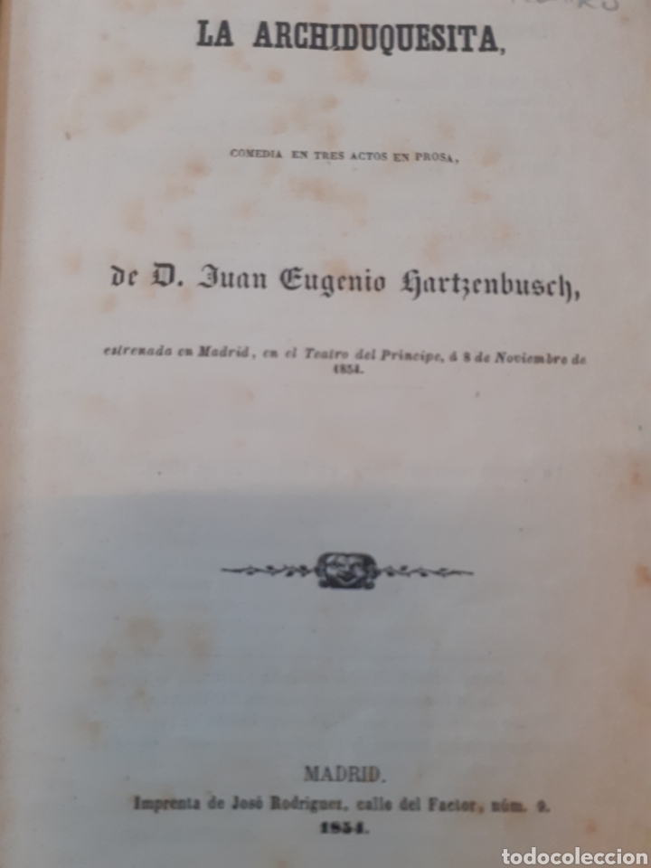 Libros: LA ARCHIDUQUESITA - HARTZENBUSCH, Juan Antonio - Foto 2