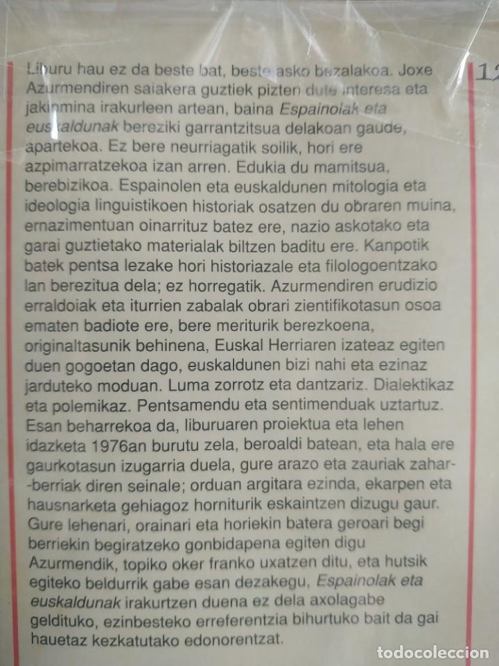 Libros: Espainolak Eta Euskaldunak . Joxe Azurmendi - Foto 2