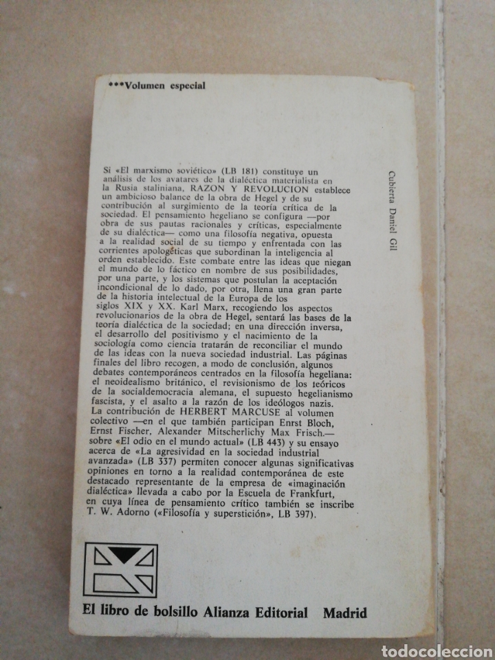 Libros: Raz&oacute;n y revoluci&oacute;n, Herbert Marcuse, alianza editorial - Foto 2
