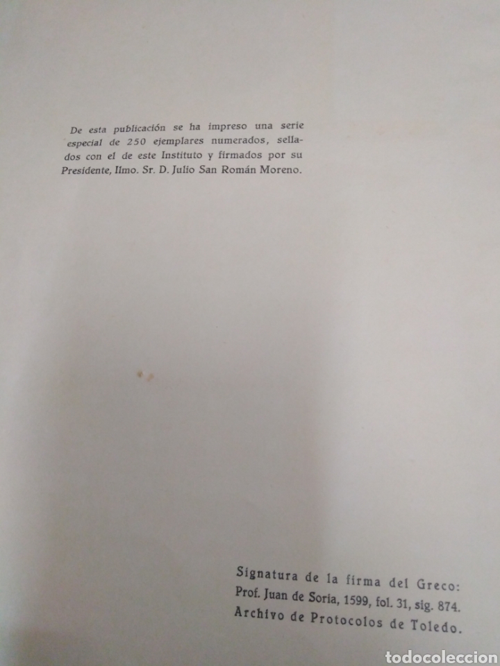 Libros: PLANO DE TOLEDO - THEOTOCOPULI, Domenico (EL GRECO) - Foto 2