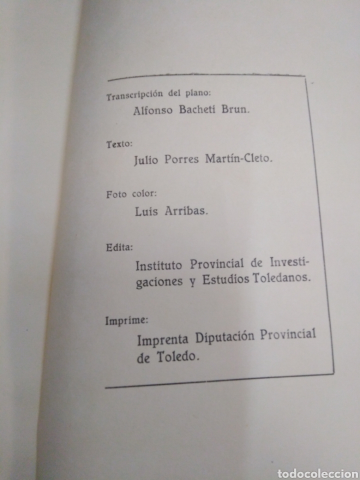 Libros: PLANO DE TOLEDO - THEOTOCOPULI, Domenico (EL GRECO) - Foto 5