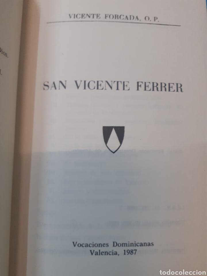 Libros: SAN VICENTE FERRER - FORCADA, Vicente - Foto 2