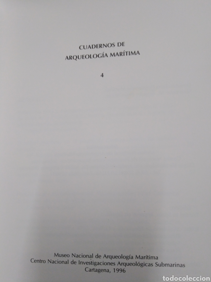 Libros: CUADERNOS DE ARQUEOLOGIA MARITIMA, N&ordm; 4 - V. V A. A. CATALOGO - Foto 2