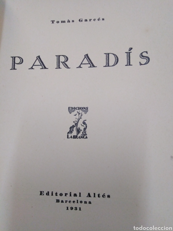 Libros: PARADIS.1&ordf; Edici&oacute;n - GARCES, Tom&aacute;s - Foto 2