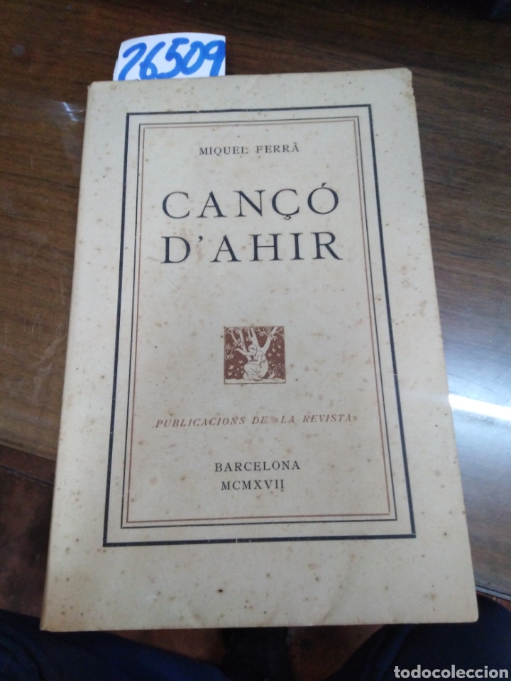 Libros: CAN&Ccedil;O D&acute;AHIR - FERRA, Miquel - Foto 1