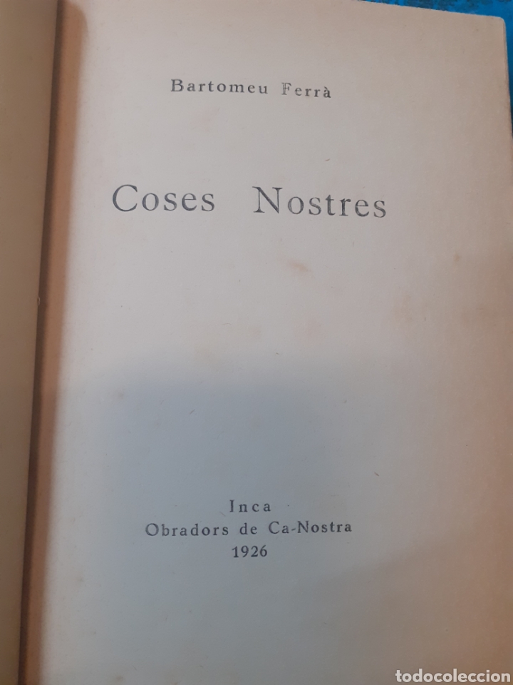 Libros: COSES NOSTRES.1&ordf; Edici&oacute;n. Baleares - FERRA, Bartomeu - Foto 2