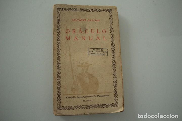Libros: OR&Aacute;CULO MANUAL BALTASAR GRACIAN - Foto 1