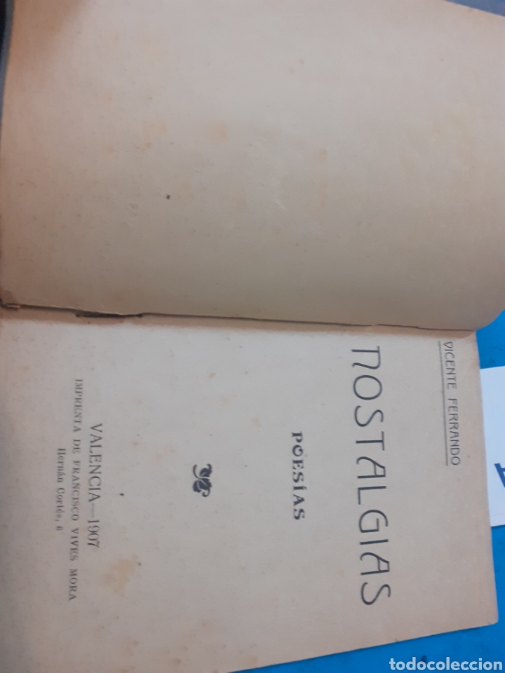 Libros: NOSTALGIAS.1&ordf; Edici&oacute;n - FERRANDO, Vicente - Foto 2