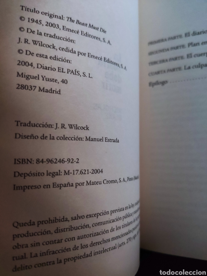 Libros: La Bestia debe Morir. Nicholas Blake - Foto 3