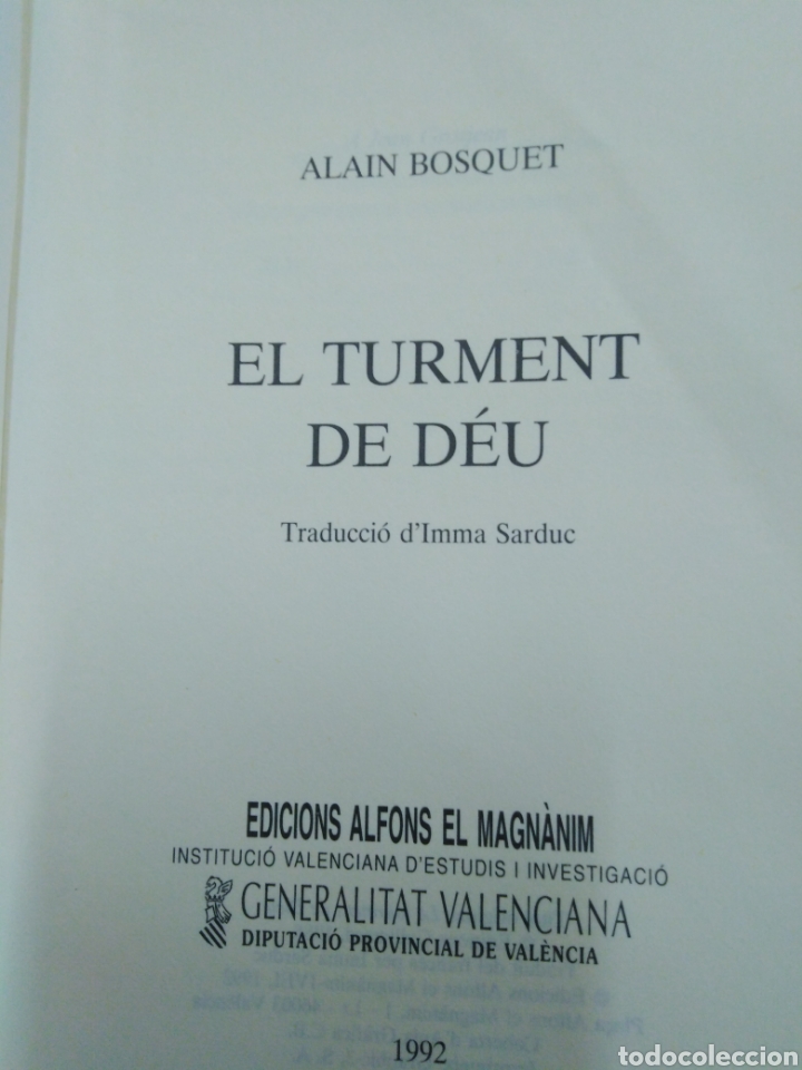 Libros: EL TURMENT DE DEU - BOSQUET, Alain - Foto 2