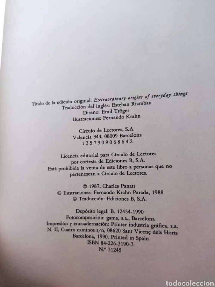 Libros: Las Cosas Nuestras de Cada D&iacute;a. Charles Panati - Foto 3