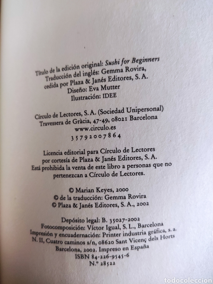 Libros: Sushi para Principiantes. Marian Keyes - Foto 3