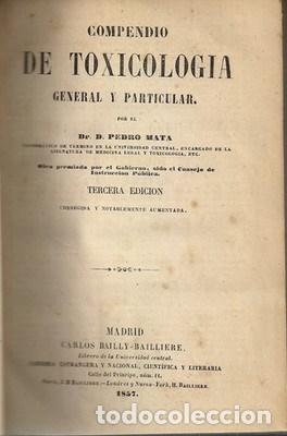 Libros: Compendio de toxicologia general y particular - MATA, PEDRO - Foto 1