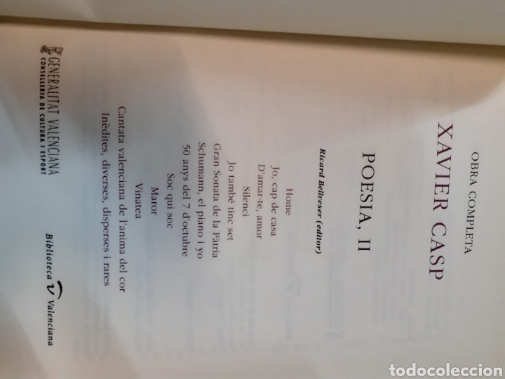 Libros: POESIA I y II. Obra completa. Los 2 tomos - CASP, Xavier - Foto 6