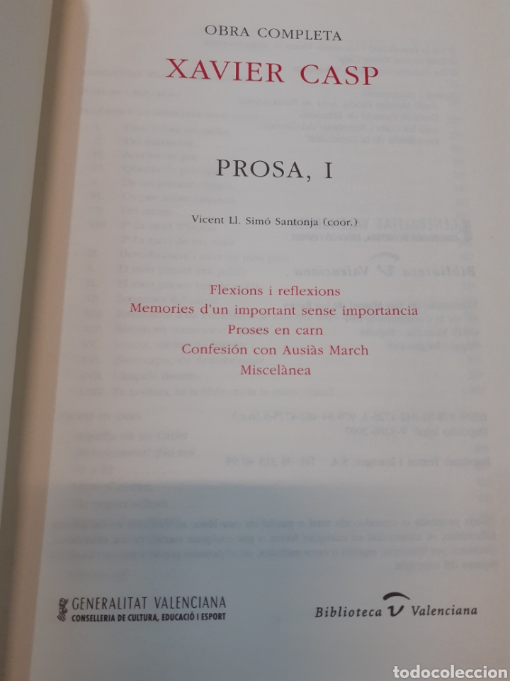 Libros: PROSA I y II.Los 2 tomos. Obra completa - CAPS, Xavier. - Foto 4