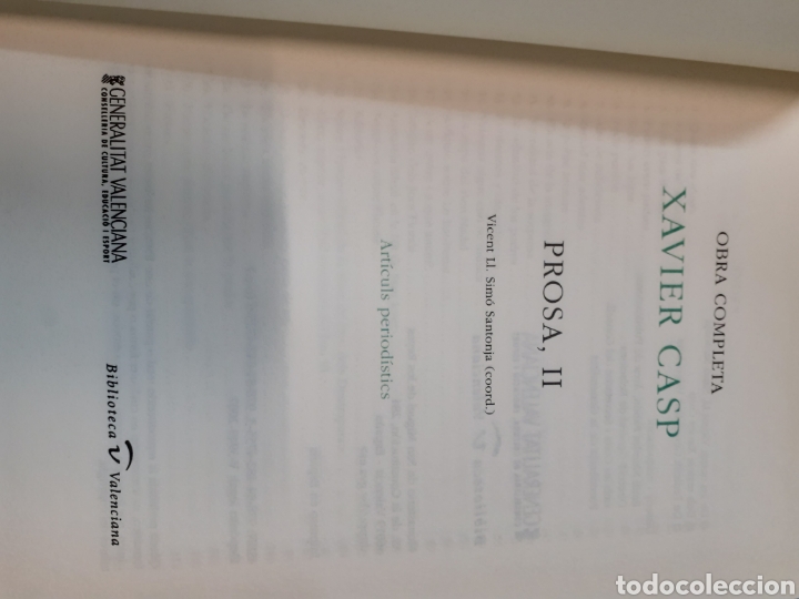 Libros: PROSA I y II.Los 2 tomos. Obra completa - CAPS, Xavier. - Foto 6