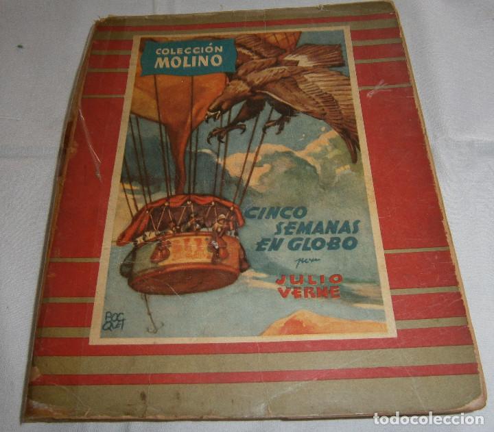 Libros: cinco semanas en globo coleccion Molino a&ntilde;o 1954 - Foto 1