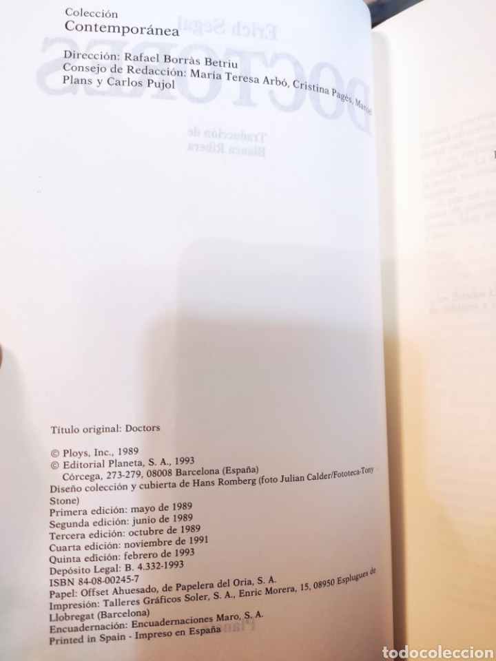 Libros: Doctores. Erich Segal - Foto 3