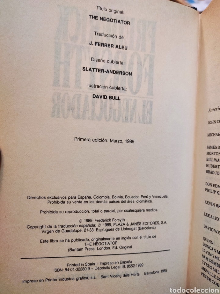 Libros: El Negociador. Frederick Forsyth - Foto 3