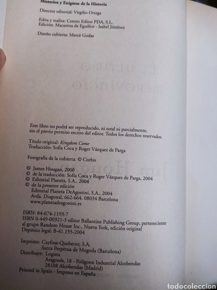 Libros: El &Uacute;ltimo Merovingio. Jim Hougan. - Foto 3