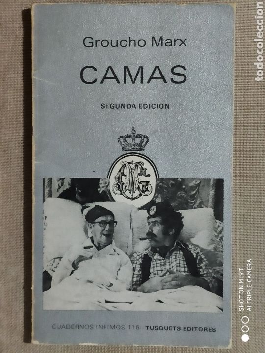 Libros: CAMAS. GROUCHO MARX. TUSQUETS EDITORES. - Foto 1